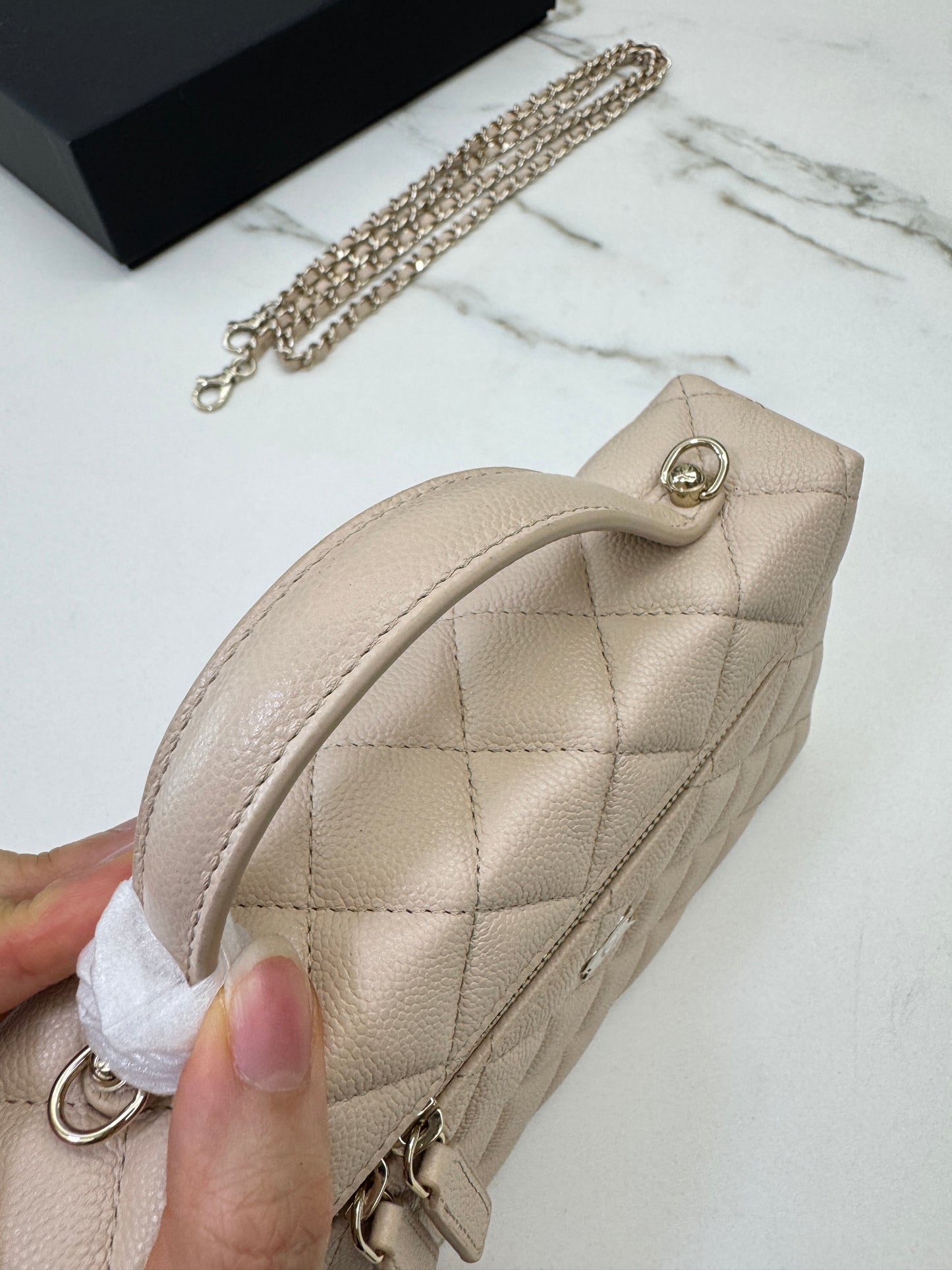 CHANEL LP盒子包 淺杏色