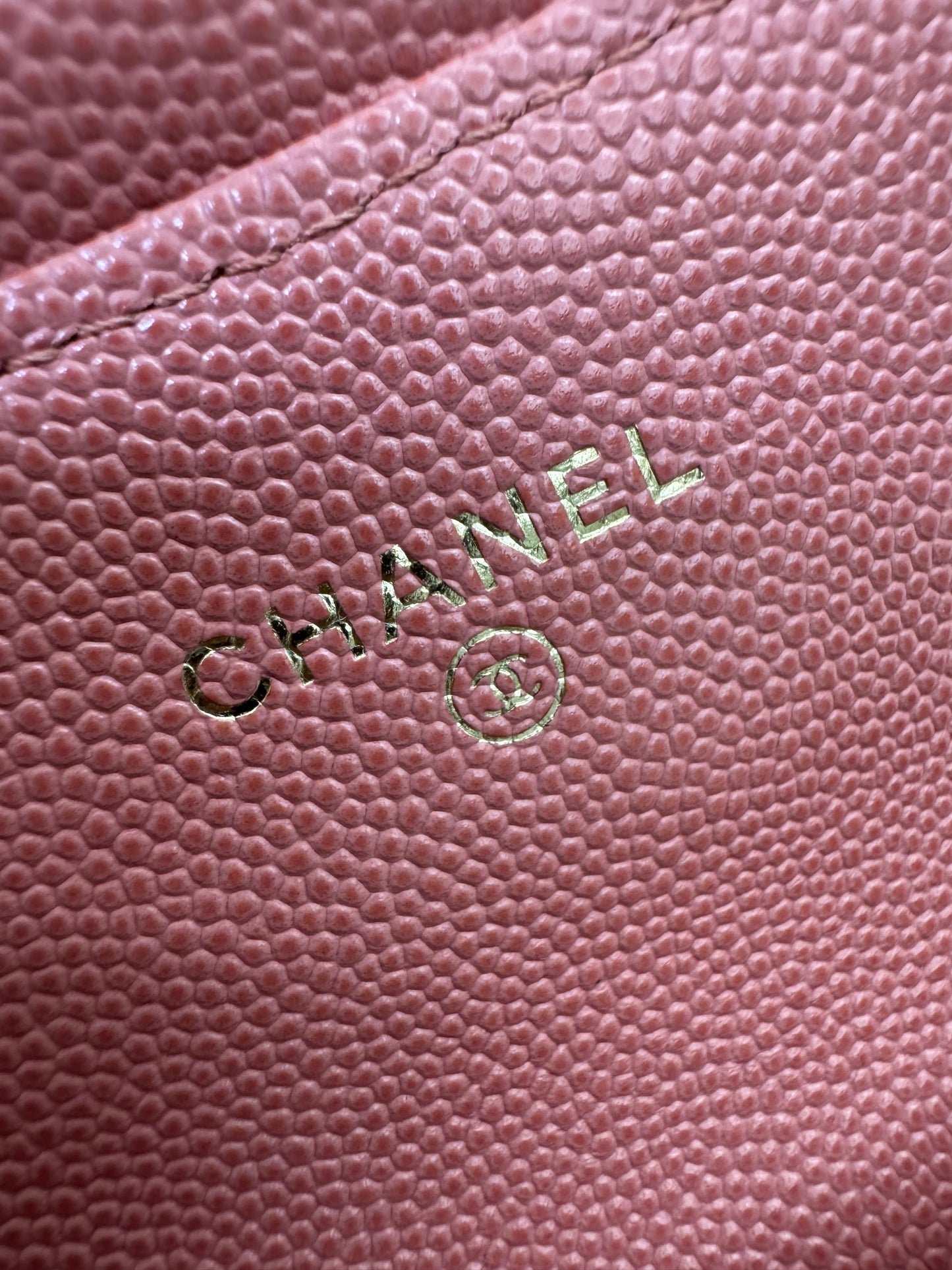 CHANEL CF Cardholder 珊瑚粉 牛皮