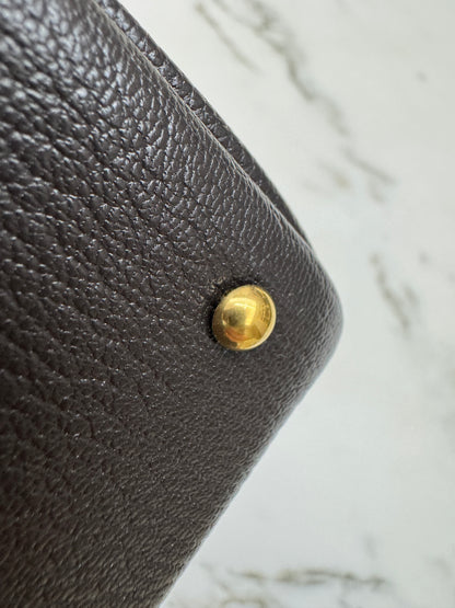 HERMES Mini Plume 一代 烏木色金扣 山羊皮 Ubene GHW Chevre Mysore