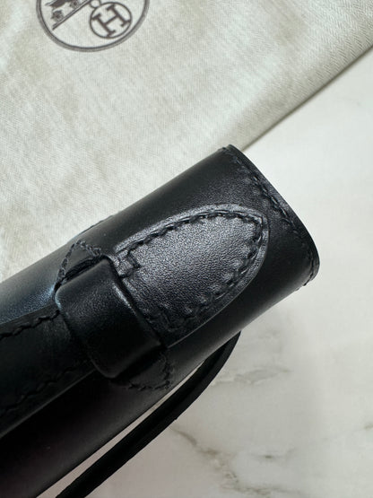 HERMES Mini Kelly I 黑金 Box皮 Kelly Pochette