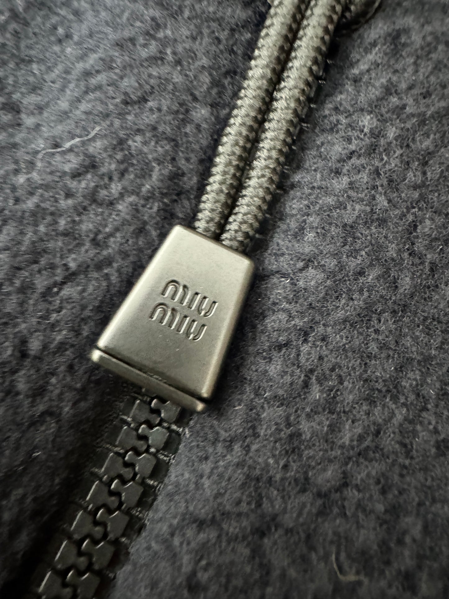 MIU MIU 搖粒絨長袖外套 藏藍色
