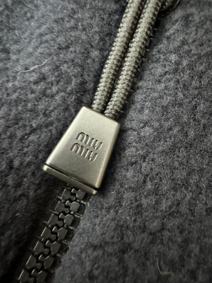 MIU MIU 搖粒絨長袖外套 藏藍色