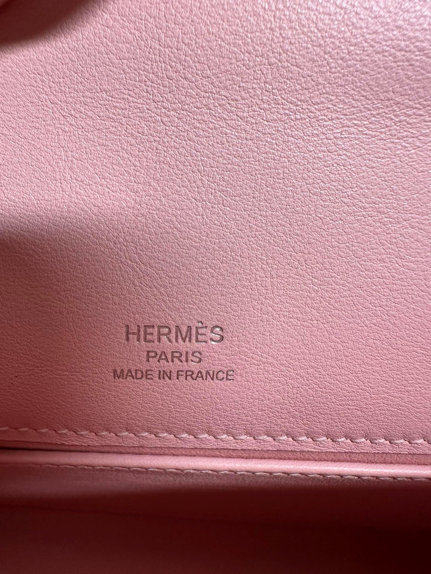 HERMES Mini Kelly Pochette 一代 櫻花粉 3Q swift 銀扣