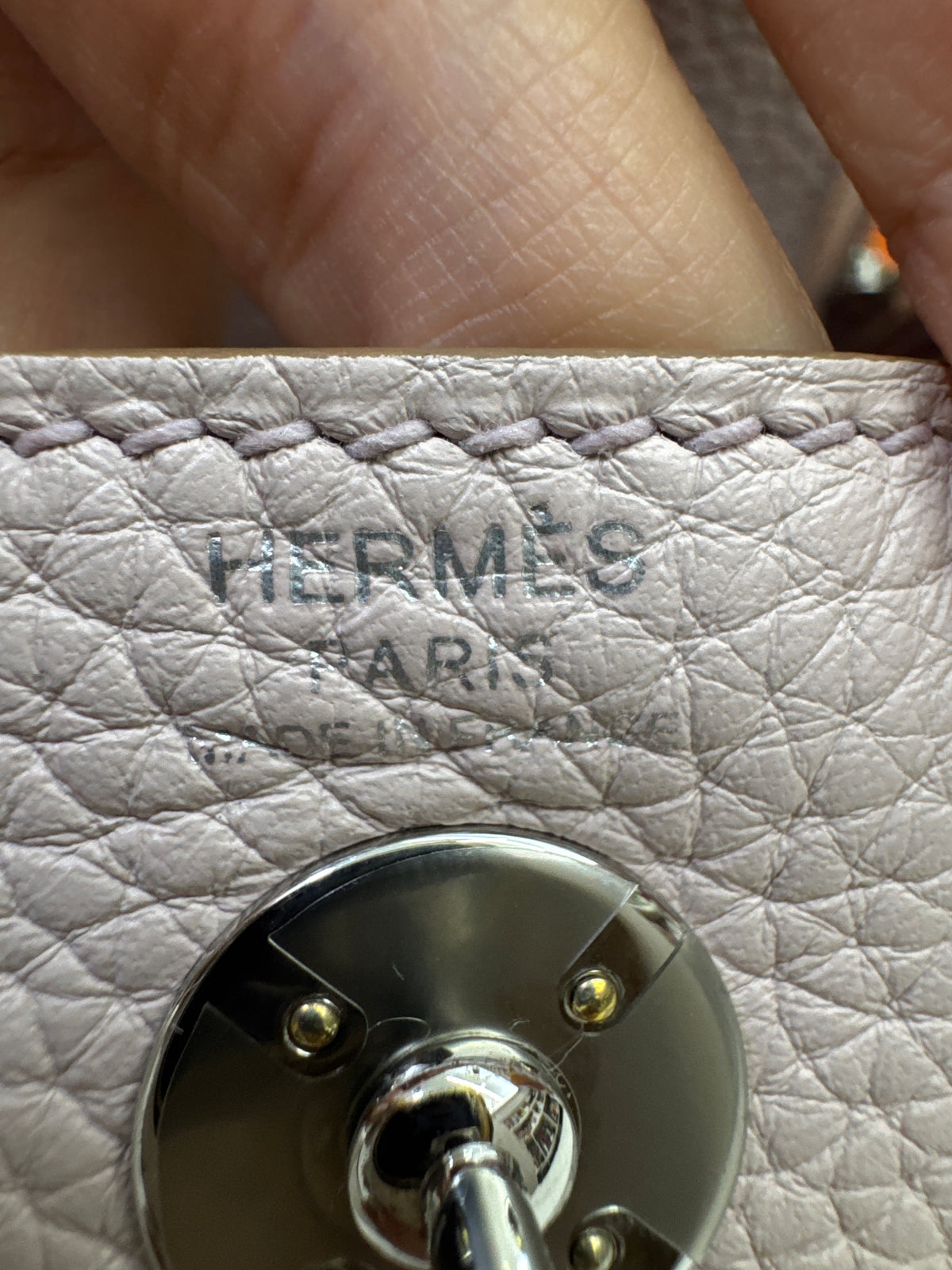 HERMES Mini Lindy 夢幻紫銀扣