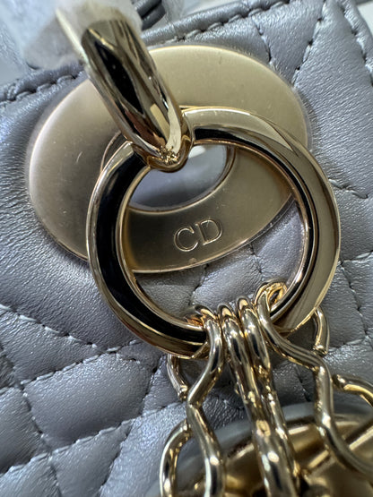 DIOR Lady Dior Mini 珠光灰