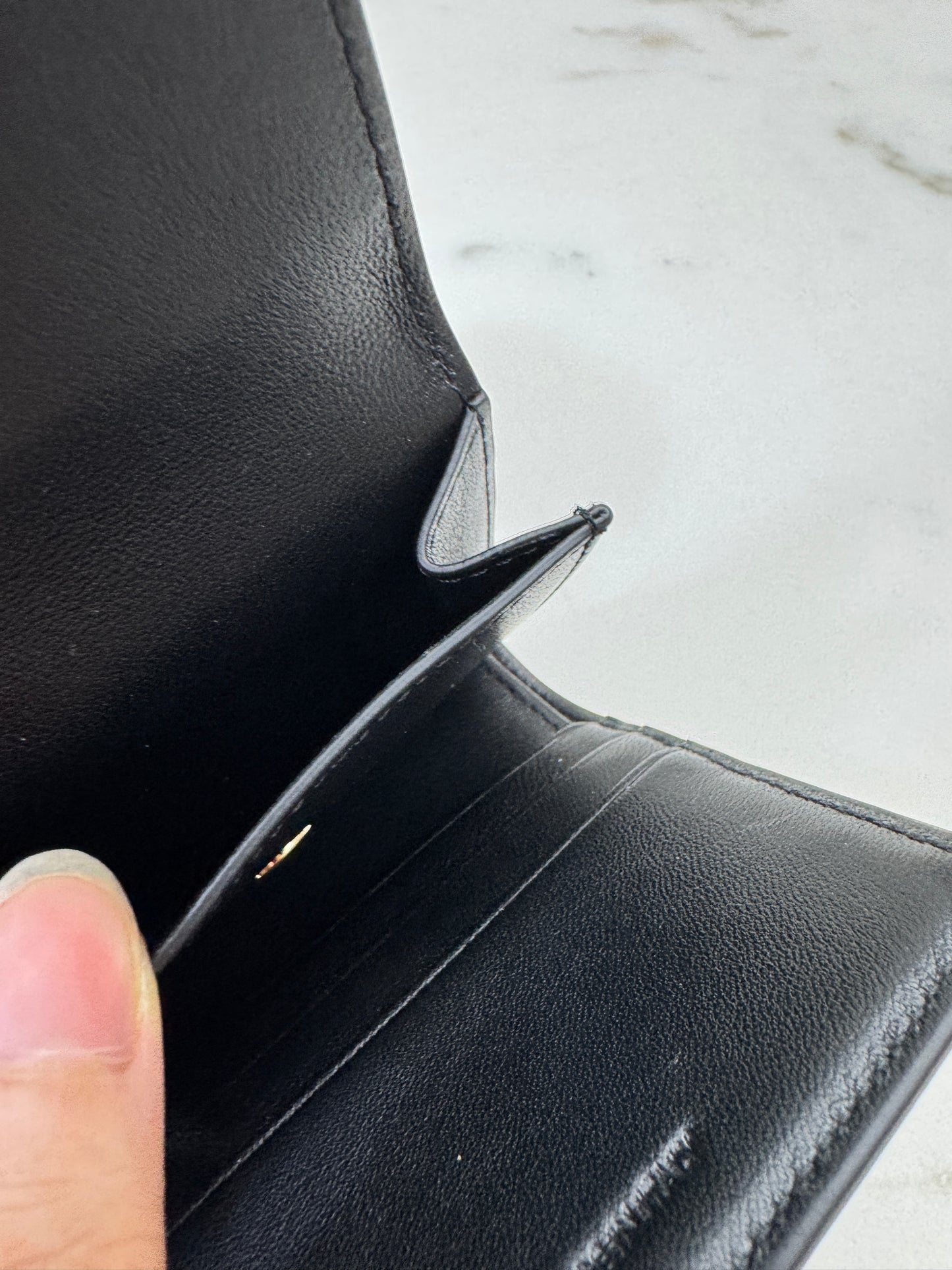CELINE Wallet 凱旋門金扣Box皮