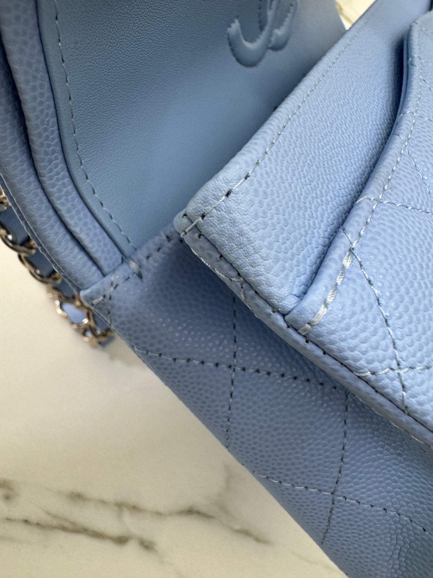 CHANEL CF23 Small 23P粉藍色