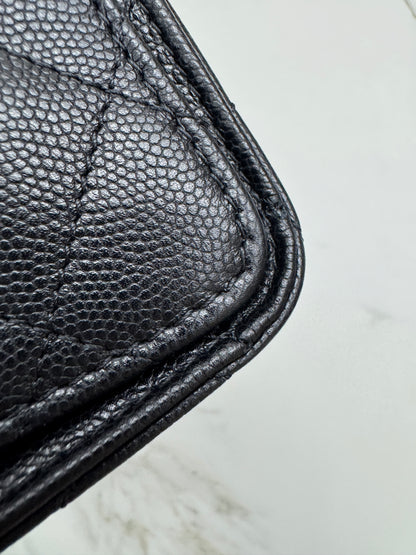 CHANEL 25Bag Medium 黑色荔枝皮