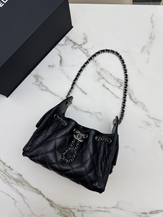 CHANEL Mini 25Bag 黑銀