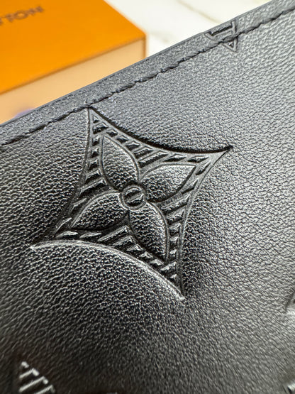 LV Pocket Organizer 黑色滑皮款Monogram Shadow