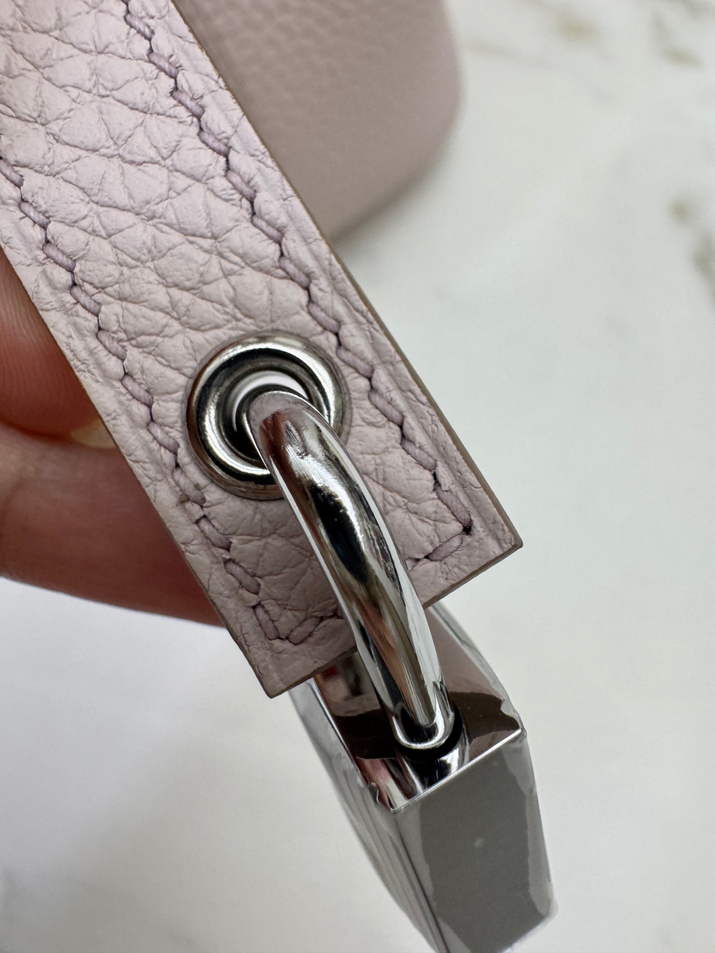 HERMES Picotin Lock 18 夢幻紫銀扣 TC Mauve Pale PHW
