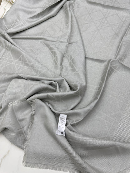 DIOR Cannage 140cm Scarf 銀色