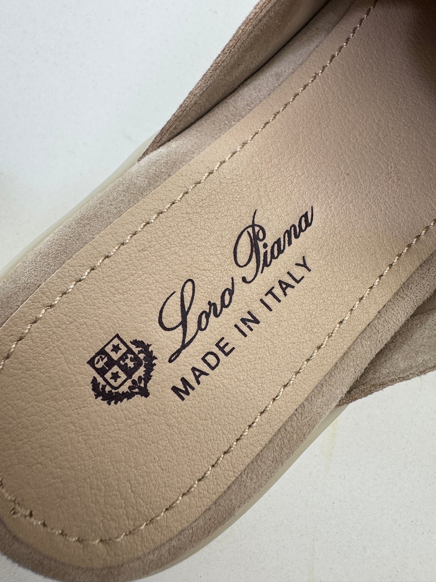 LORO PIANA Charms Walk Babouche Loafers Sand