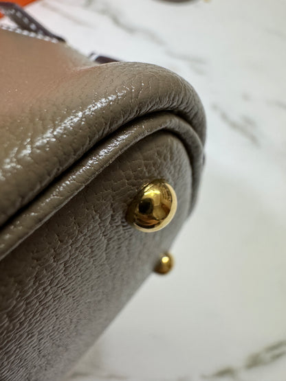 HERMES Mini Bolide 大象灰山羊皮 金扣