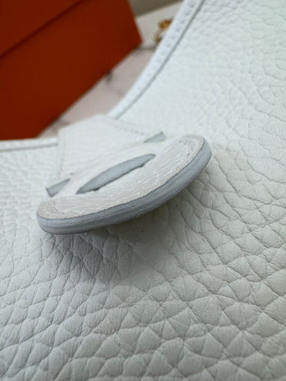 HERMES Evelyn29 新白色金扣 0U New White GHW