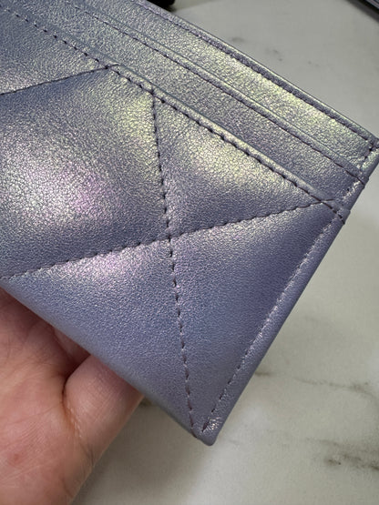 CHANEL 19卡包 22P人魚姬幻彩紫