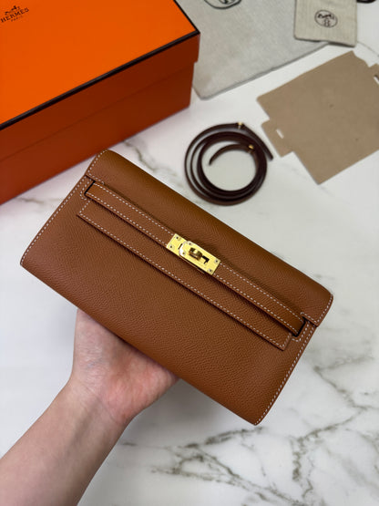 HERMES Kelly to-go 金棕色金扣 Epsom Gold GHW