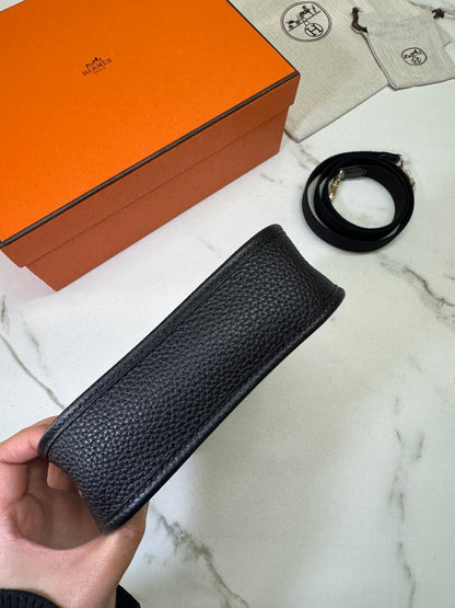 HERMES Mini Evelyn Noir GHW