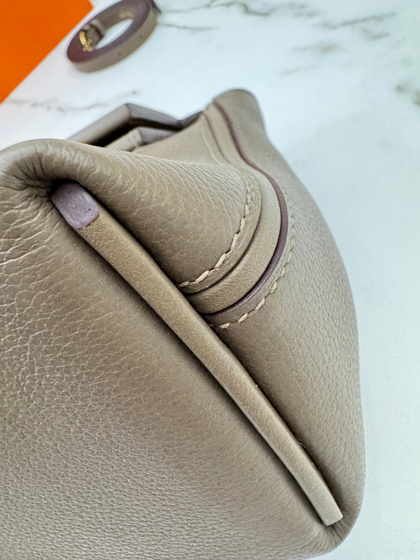 HERMES Mini 2424 大象灰金扣 Evercolor Etoupe GHW