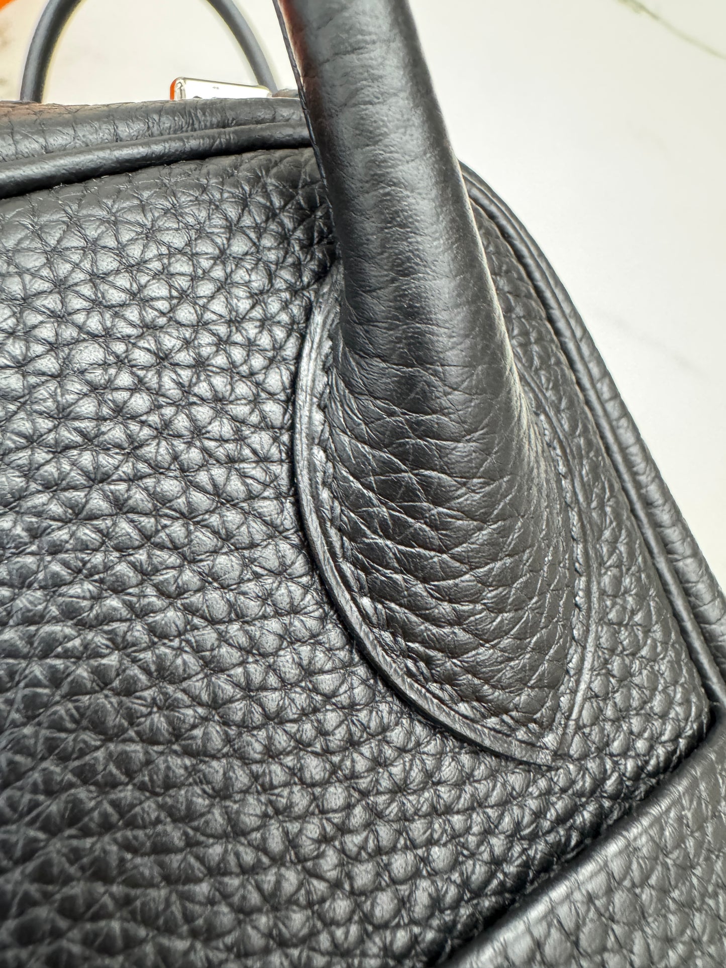 HERMES Lindy30 黑銀 TC Noir PHW
