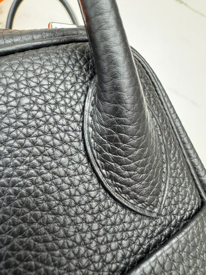 HERMES Lindy30 黑銀 TC Noir PHW