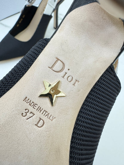 DIOR J'adior Slingback 黑色科技布 10cm