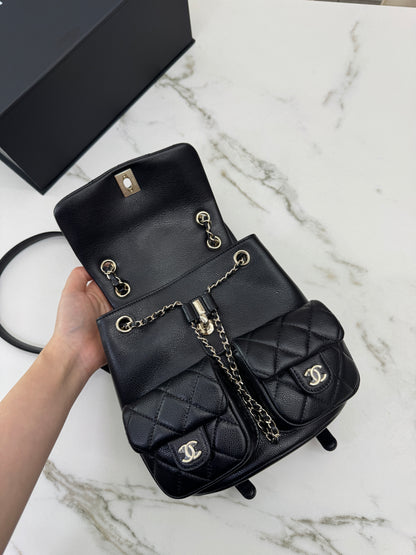 CHANEL 青蛙Duma 荔枝牛皮 Large