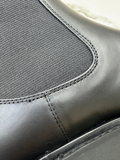 CHANEL 22C 漆皮拼牛皮 切爾西短靴 Chelsea Boots