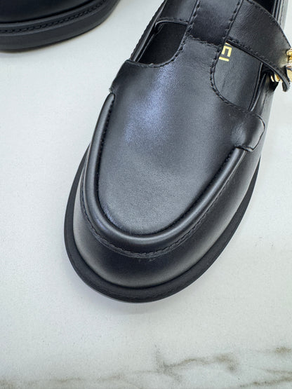 CHANEL 25K T字厚底樂福鞋