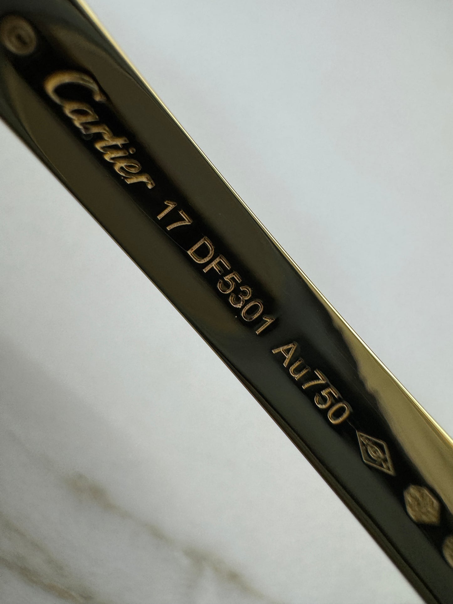 CARTIER Love Bracelet Brushed Gold Color