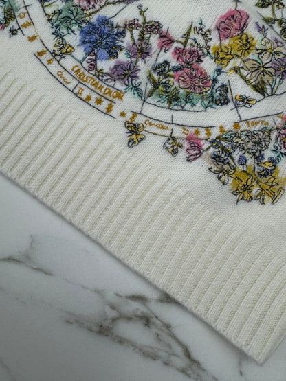 DIOR 星星花朵刺繡毛衣