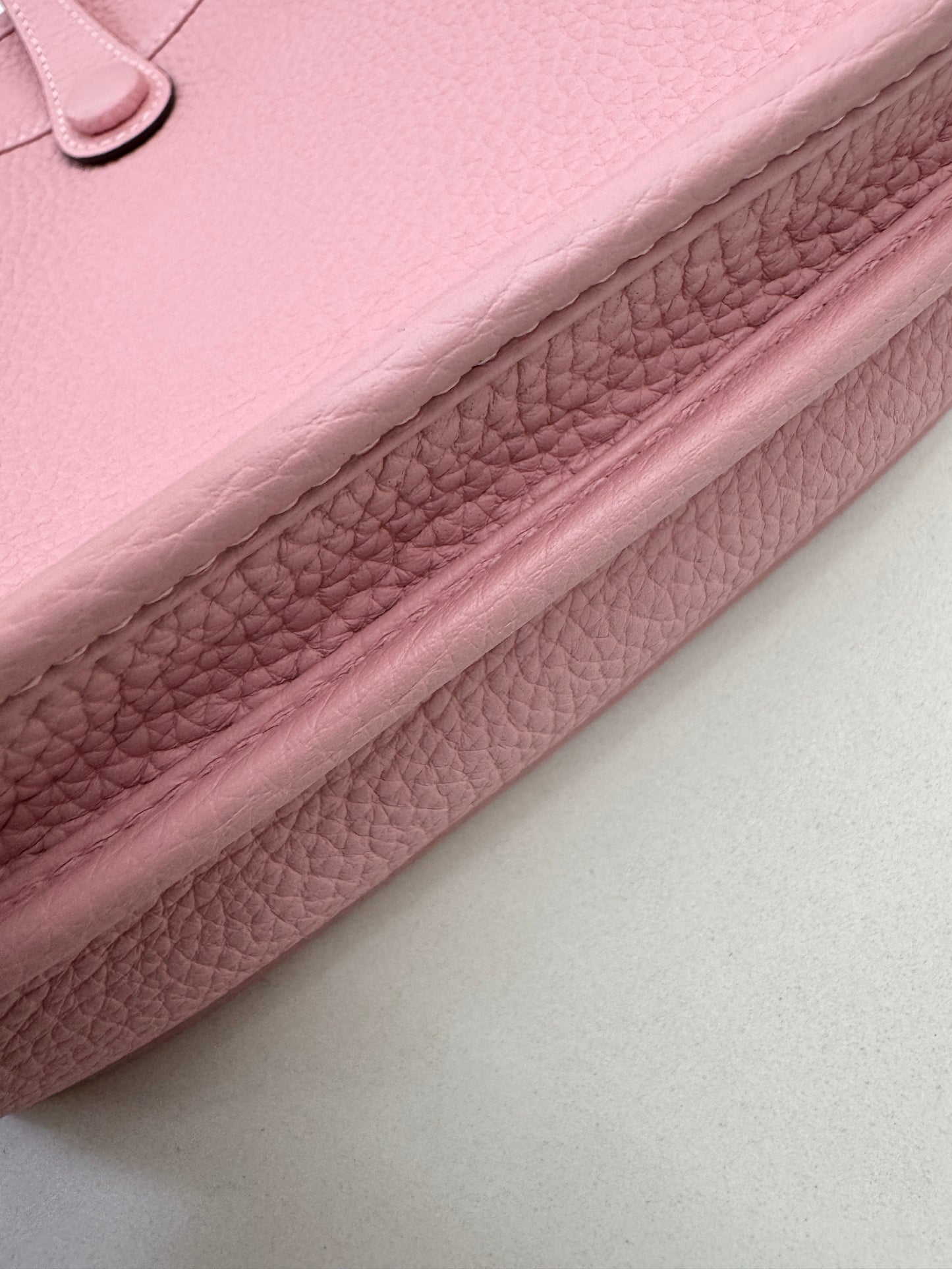 HERMES Evelyne 23 櫻花粉銀扣 3Q Rose Sakura PHW