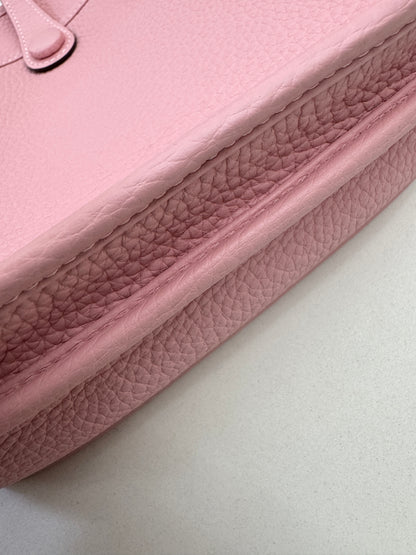 HERMES Evelyne 23 櫻花粉銀扣 3Q Rose Sakura PHW
