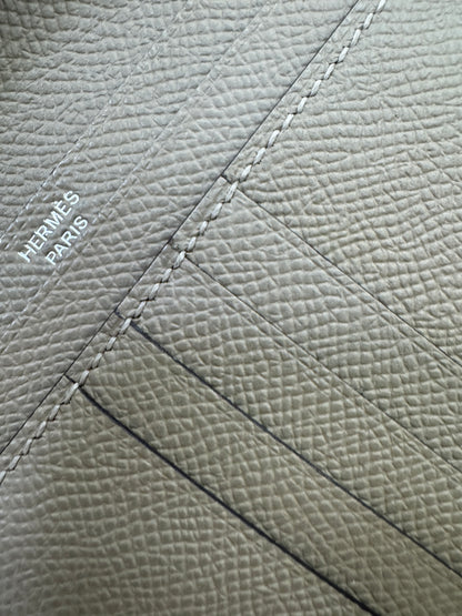 HERMES Bearn Wallet 瀝青灰銀扣 Epsom M8 Gris Asphalt PHW
