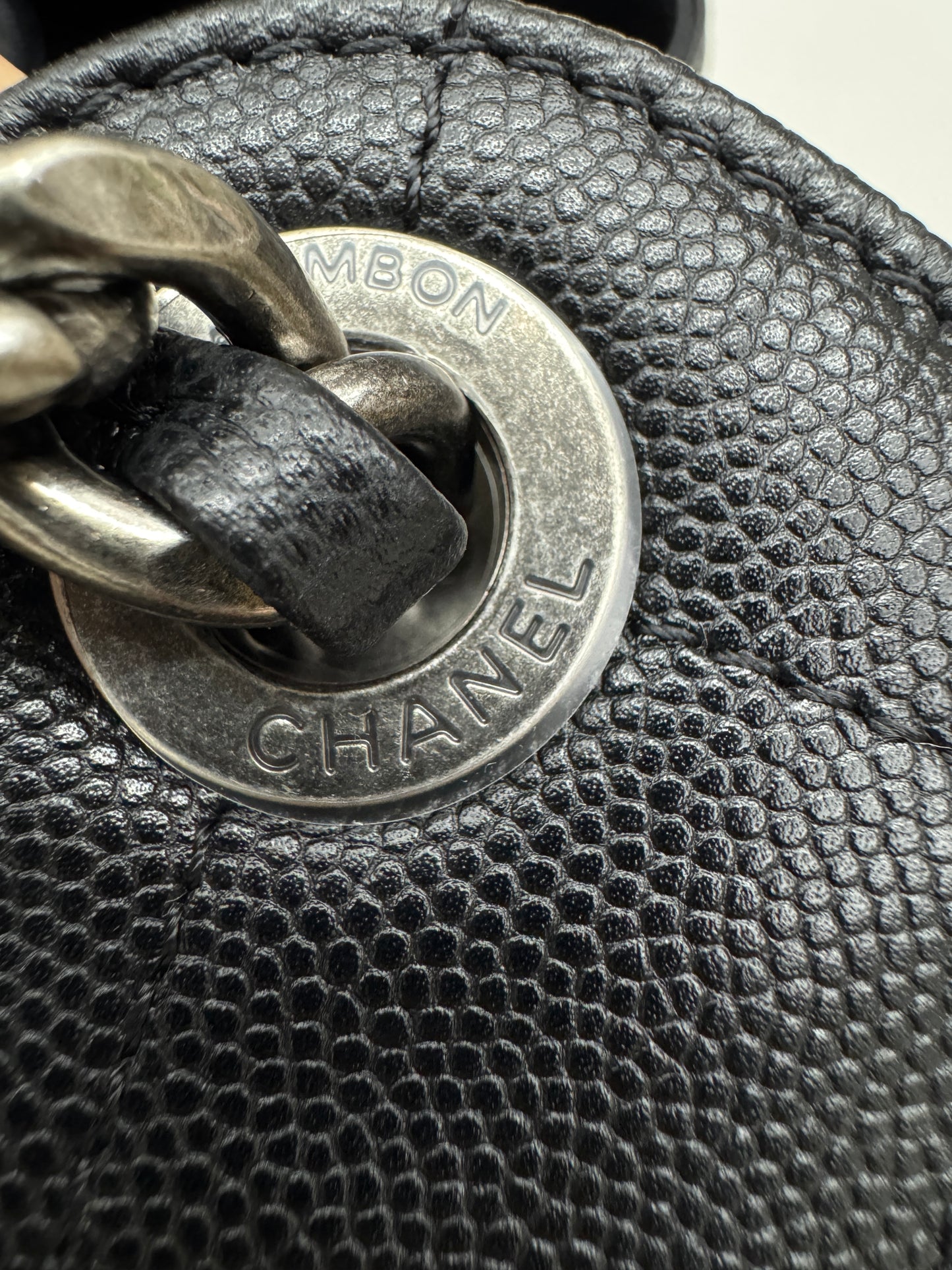 CHANEL 25Bag Small 黑銀小號 荔枝牛皮 Caviar Calfskin