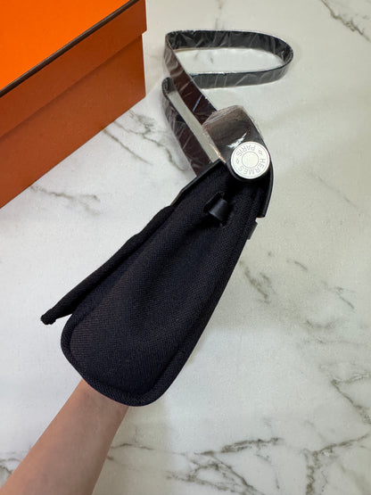 HERMES Mini Herbag 黑銀