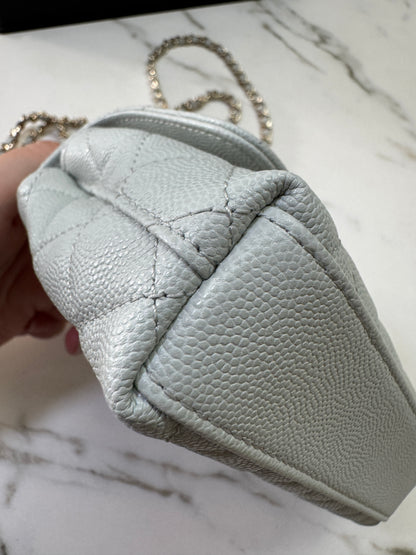 CHANEL 超Mini Coco Handle 24K 灰藍色