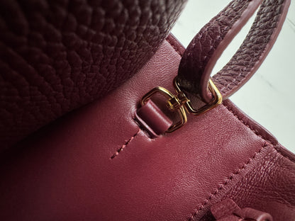 CHANEL 26S Maxi Flap Bag Small 酒紅色金扣 Burgundy GHW