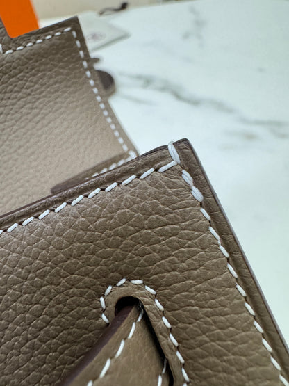 HERMES Kelly Danse 大象灰銀扣 Etoupe PHW