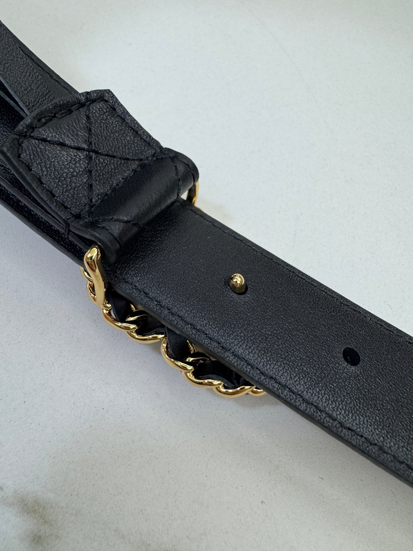 CHANEL 穿皮鏈金扣皮帶