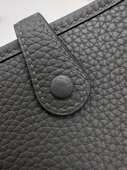 HERMES Mini Evelyne 積雨雲灰銀扣 Gris Meyer PHW