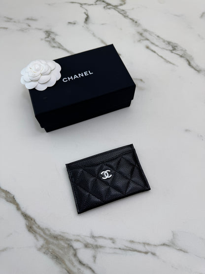 CHANEL 黑銀牛 Cardholder