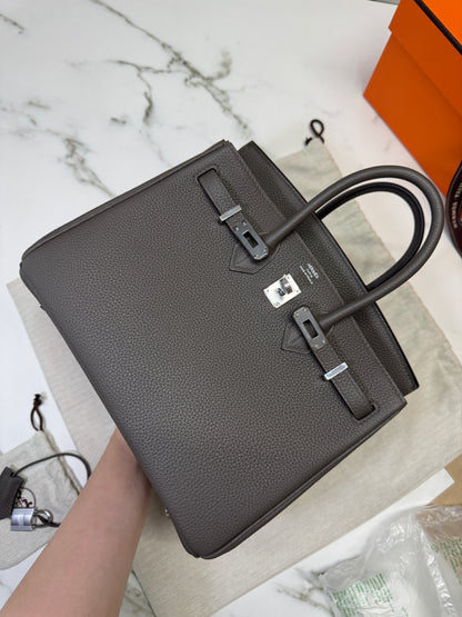 HERMES Birkin 25 錫器灰 銀扣 Togo 8F Etain PHW