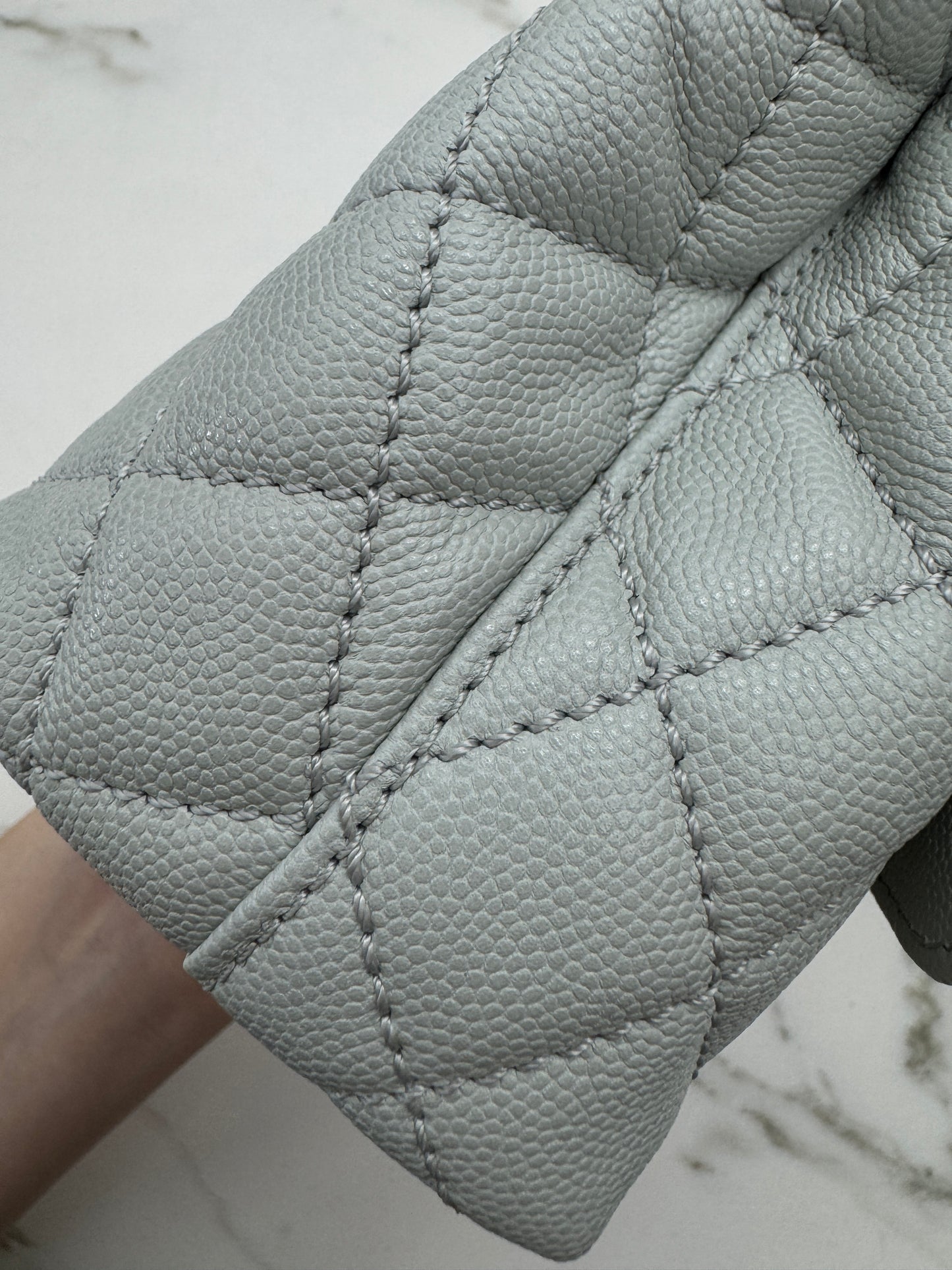 CHANEL Mini Cocohandle 霧霾藍/冰川藍 Cloud Blue