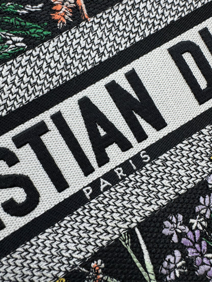 DIOR Book Tote Herbarium Black Medium