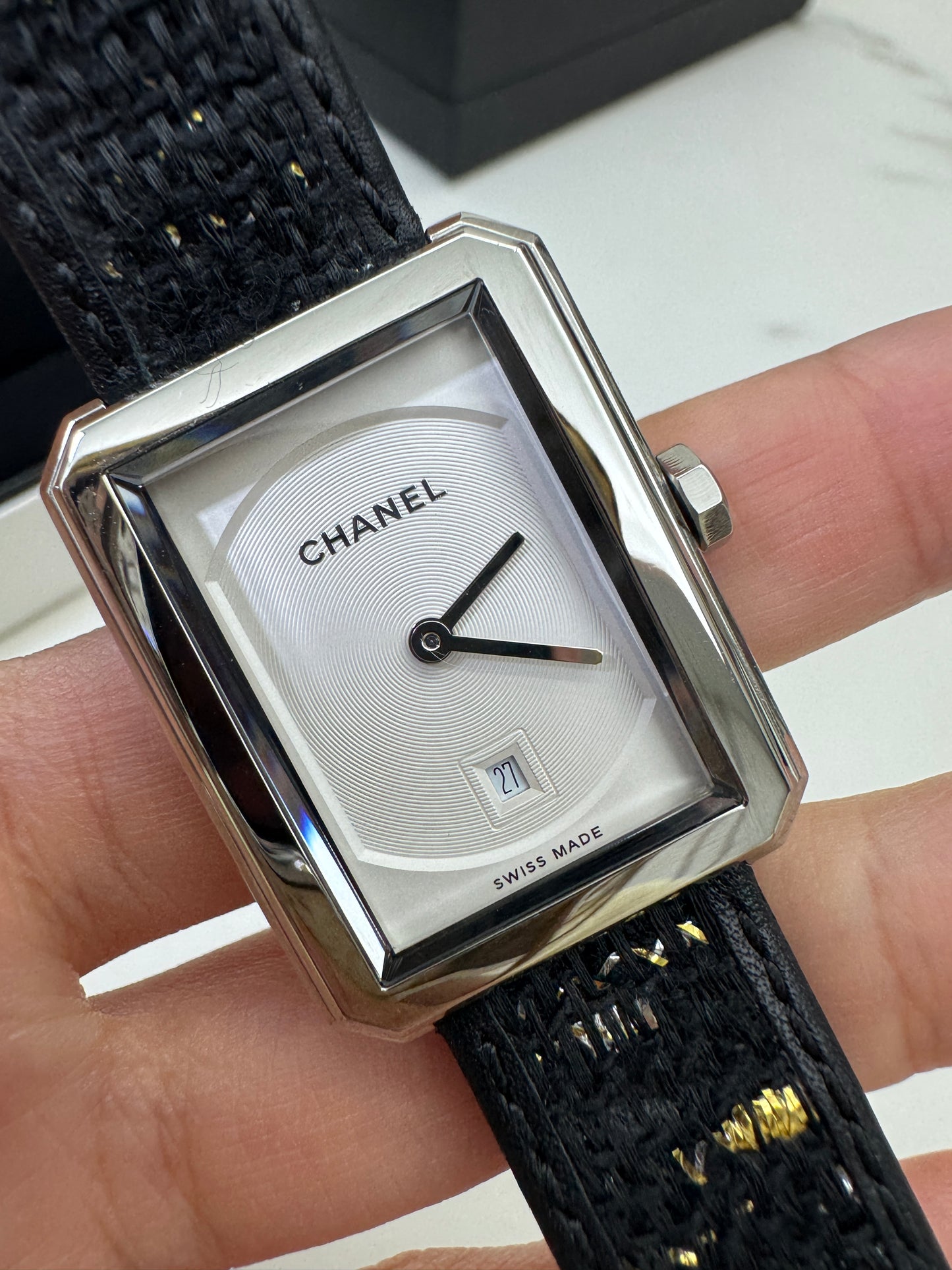 CHANEL Boyfriend Watch Tweed