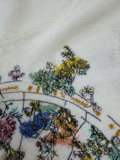 DIOR 星星花朵刺繡毛衣