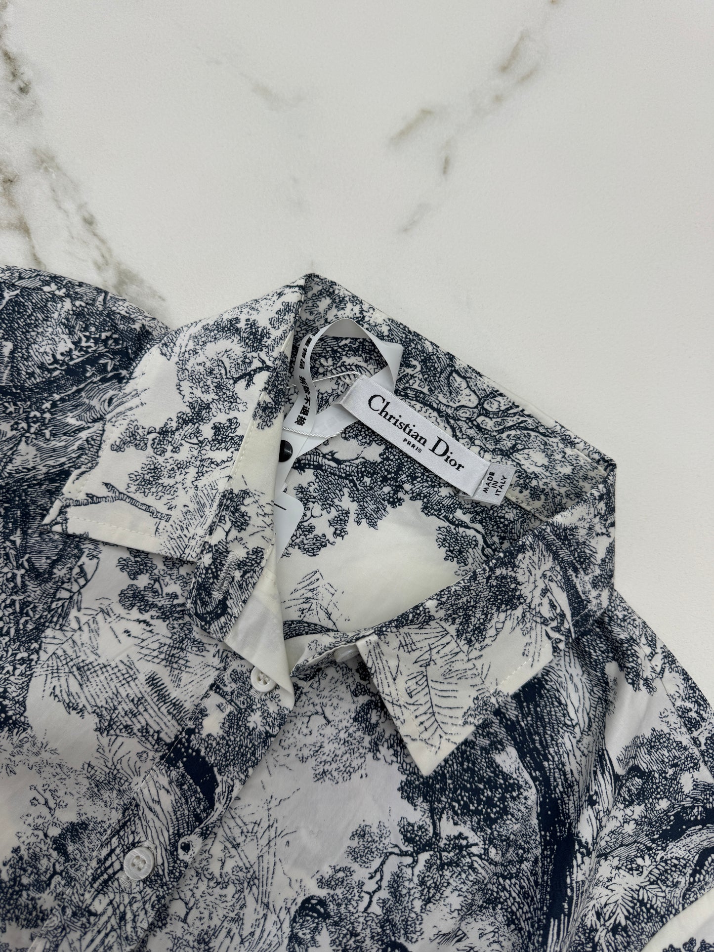 DIOR 叢林印花綁腰恤衫￼