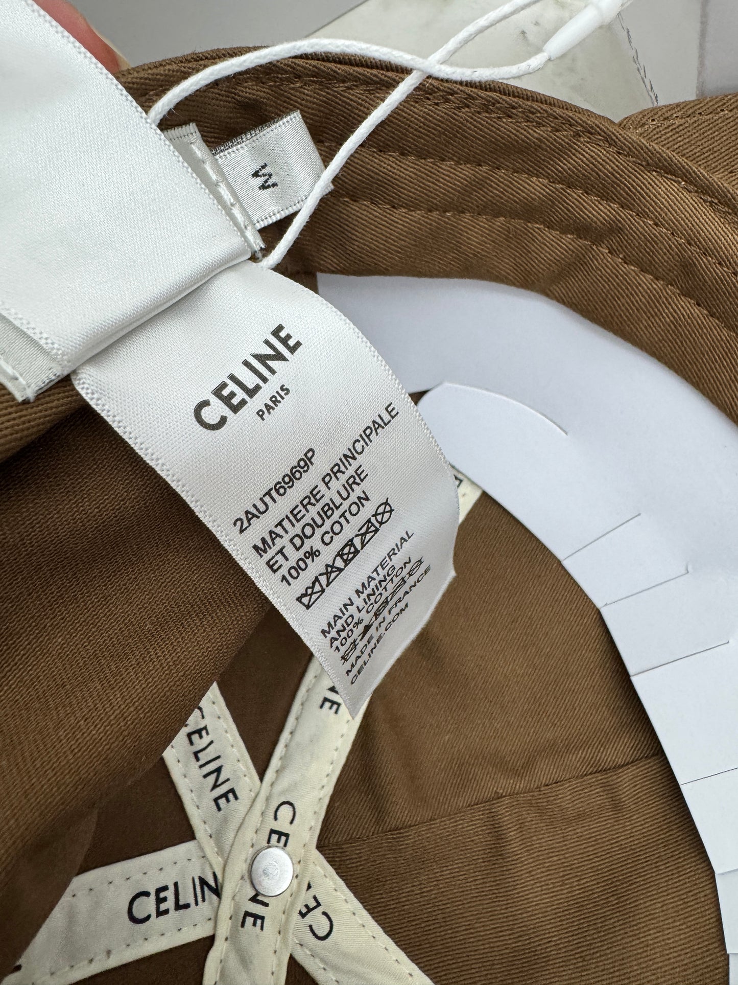 CELINE 棕色凱旋門鴨舌帽
