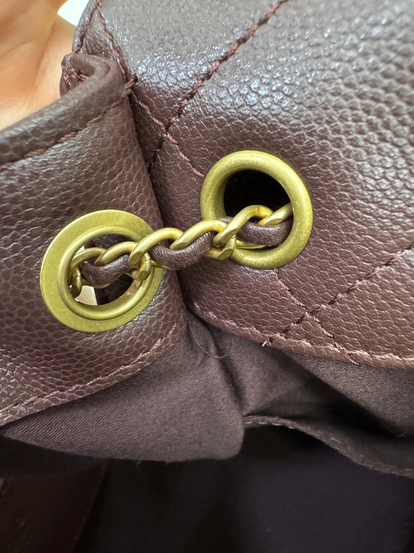 CHANEL 25Bag 荔枝牛皮 Small Chocolate